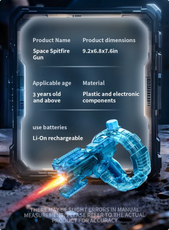 ⚡Flame-emitting energy ring space water gun💦🔥