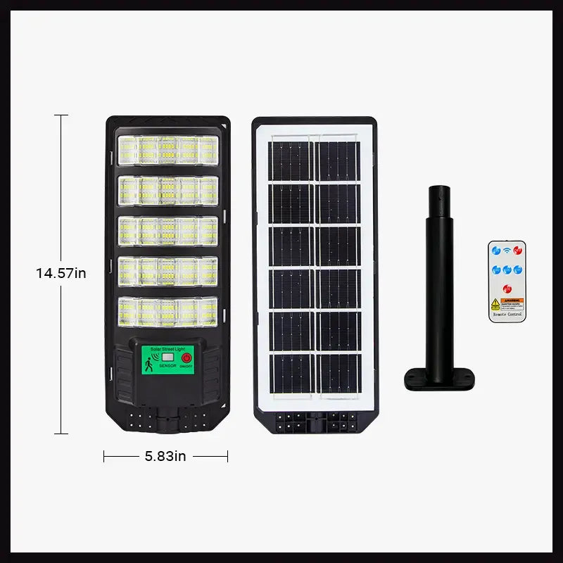 ๐ Upgraded Solar Street Light Outdoor 5730 SMD LED 120LM/W | Super Bright Mono Panel + LiFePO4 Battery | IP65 Waterproof for Yard & Street