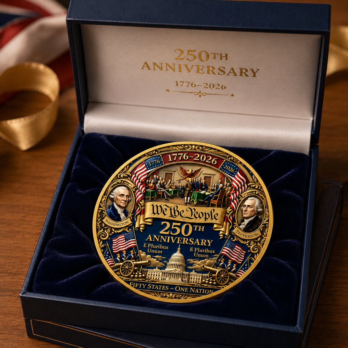 ⚡Laatste dag 60% korting - United States 250th Anniversary Commemorative Challenge Coin