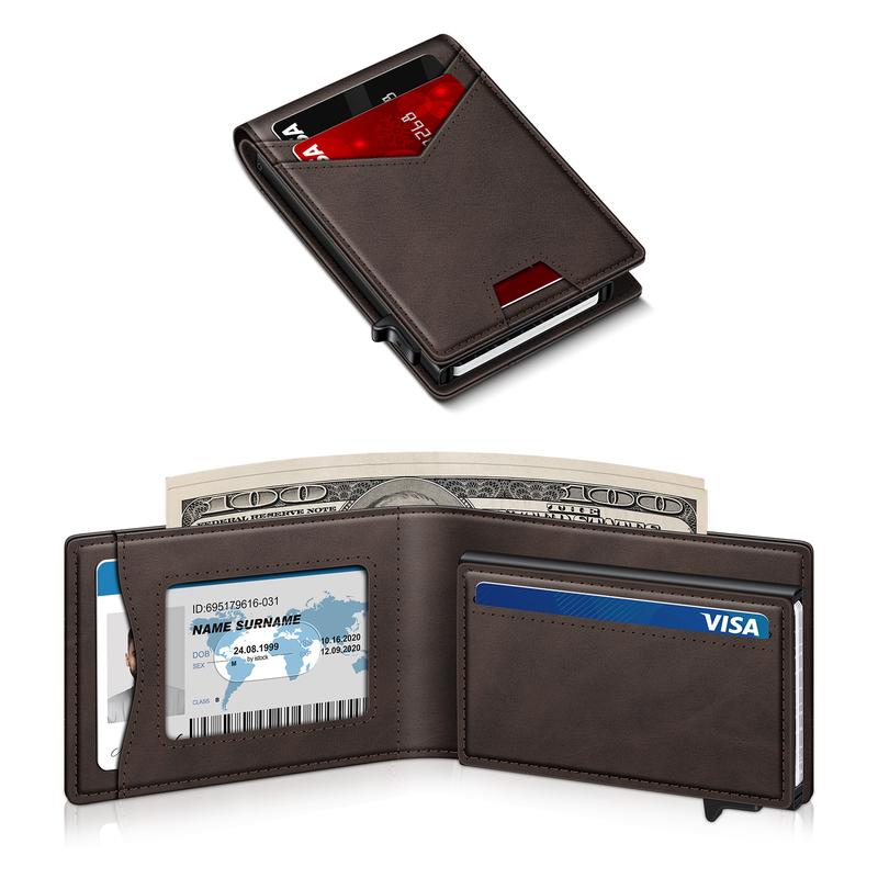 Men’s Minimalist Bifold Wallet – Slim Card & Cash Holder⚡