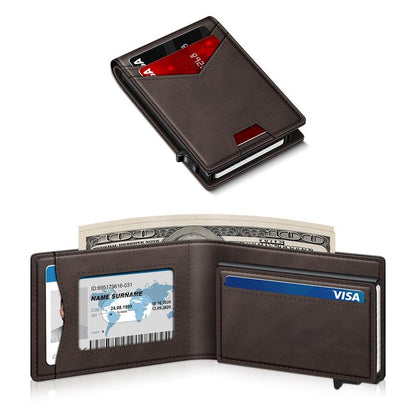 Men’s Minimalist Bifold Wallet – Slim Card & Cash Holder⚡