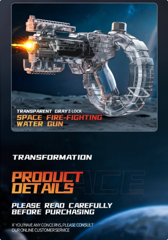⚡Flame-emitting energy ring space water gun💦🔥