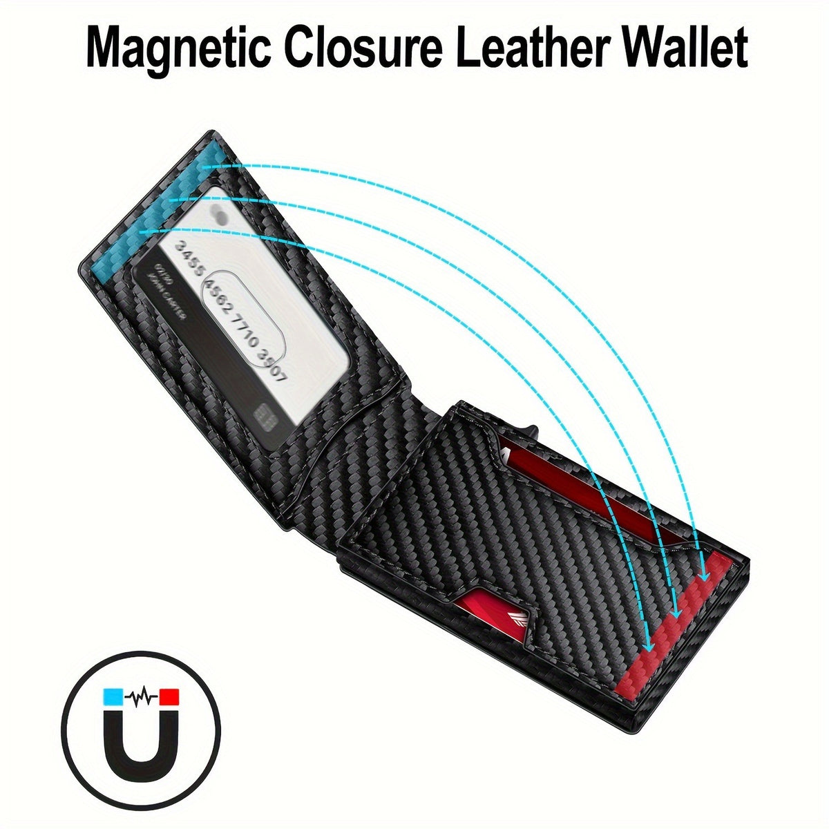 Men’s Minimalist Bifold Wallet – Slim Card & Cash Holder⚡