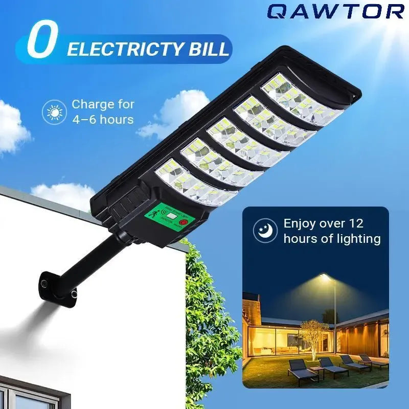 🌞 Upgraded Solar Street Light Outdoor 5730 SMD LED 120LM/W | Super Bright Mono Panel + LiFePO4 Battery | IP65 Waterproof for Yard & Street