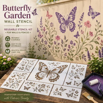 🔥LAST DAY 70% OFF - 🌿 Garden Wall Stencil – Reusable DIY Kit for Walls, Fences & Patios