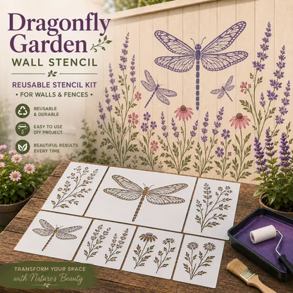 🔥LAST DAY 70% OFF - 🌿 Garden Wall Stencil – Reusable DIY Kit for Walls, Fences & Patios