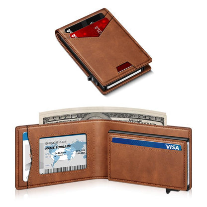 Men’s Minimalist Bifold Wallet – Slim Card & Cash Holder⚡