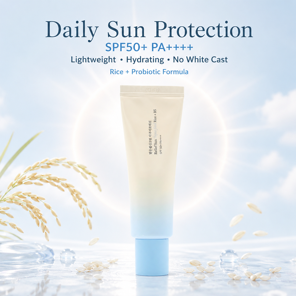 ✨🌞 Golden Glow Rice Sunscreen SPF50+