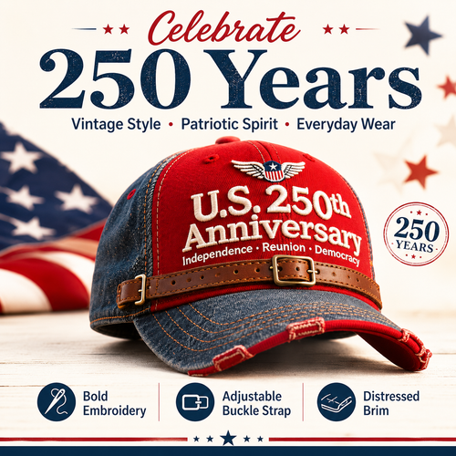 🔥🔥🔥U.S. 250th  Anniversary Retro Washed Cap