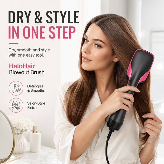 💕 HaloHair 2-in-1 Blowout & Styling Brush