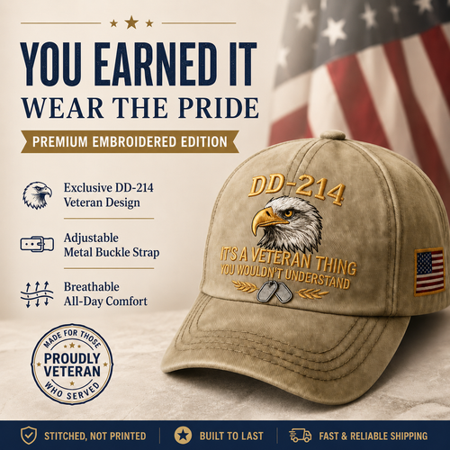 DD-214 Veteran Hat -It's a veteran thing - Embroidered Edition