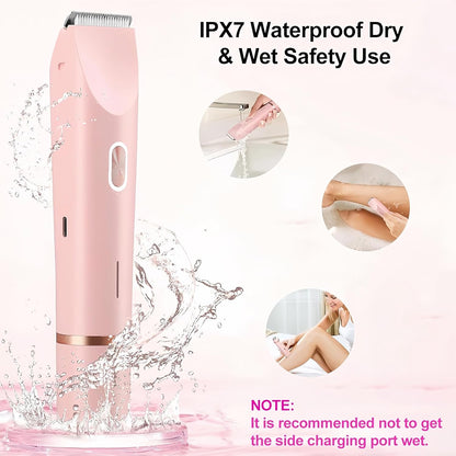 🔥Limited Time 49% Off🔥Bikini Trimmer for Women, Electric Shaver and Razor Rechargeable 2-in-1 Body and Facial Epilator