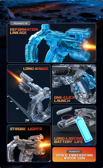 ⚡Flame-emitting energy ring space water gun💦🔥