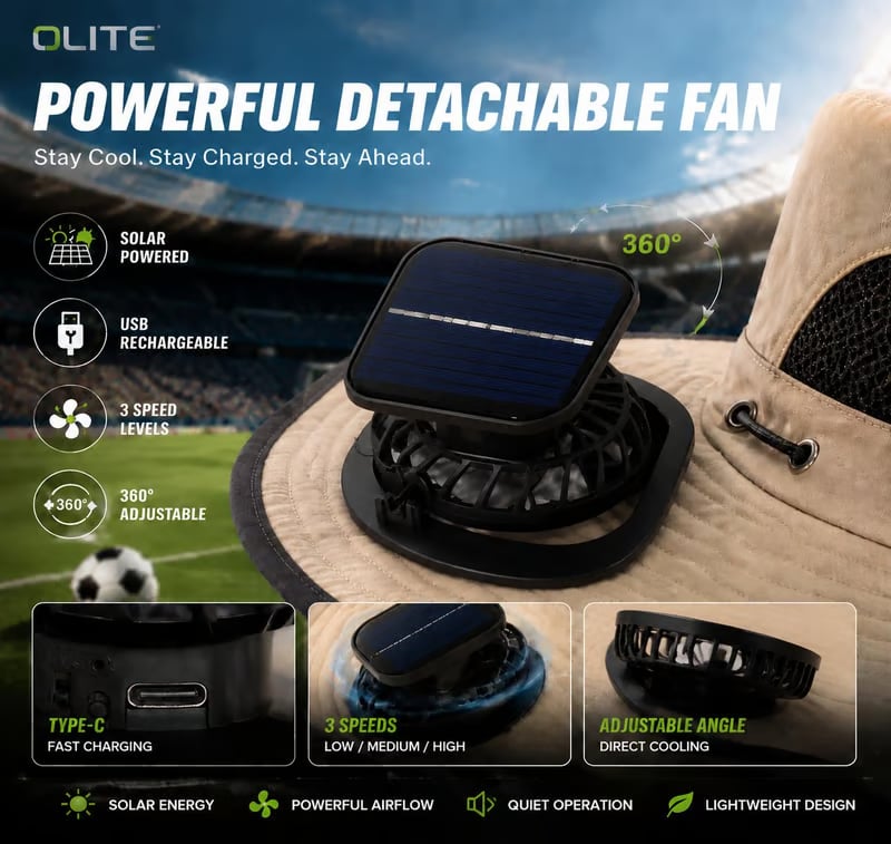 🔥Summer Hot Sale 49% OFF⚡2026 New Ultralight Solar Fan Sun Hat🎁Lighter Than a Baseball!⚾(Only 11oz)