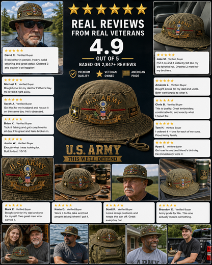 U.S. Army Veteran Boonie Hat — Built For Those Who Served