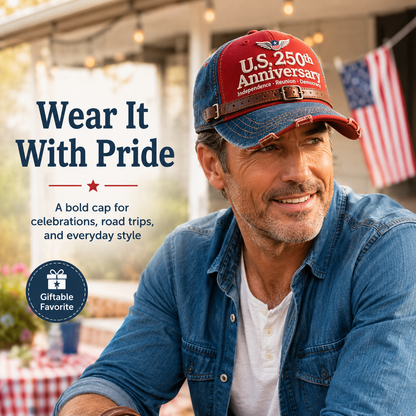 🔥🔥🔥U.S. 250th  Anniversary Retro Washed Cap