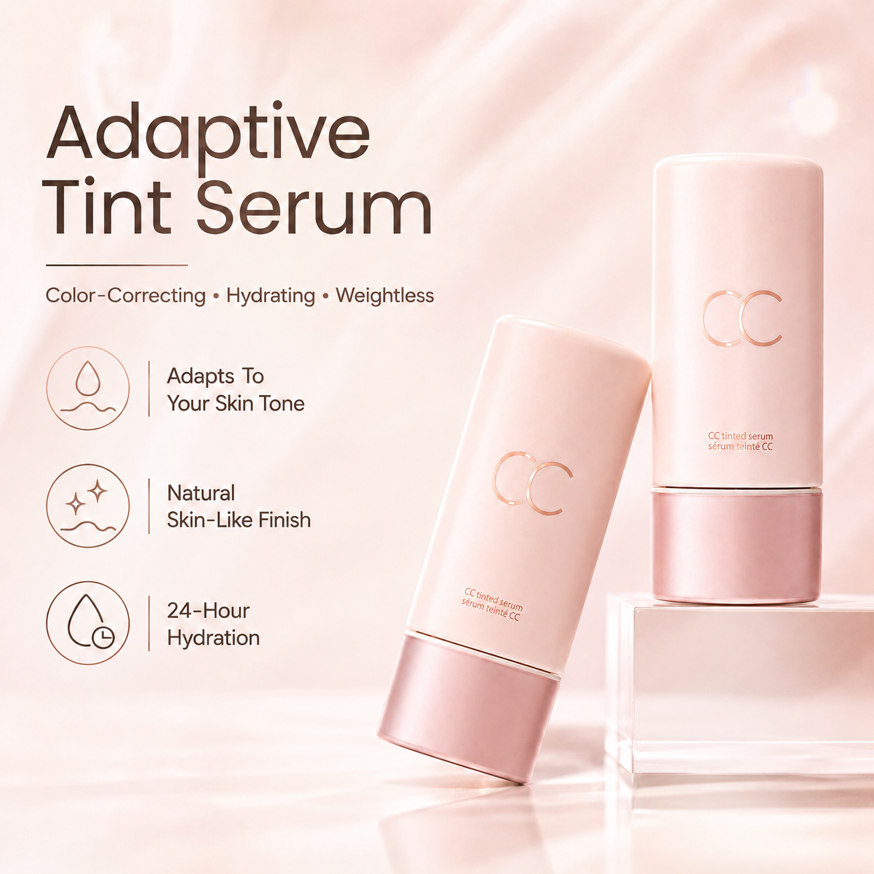 🌸 BareLuxe Adaptive Tint Serum Luxury Color-Correcting Serum