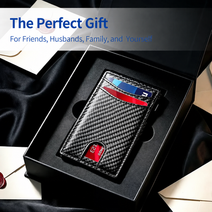 Men’s Minimalist Bifold Wallet – Slim Card & Cash Holder⚡
