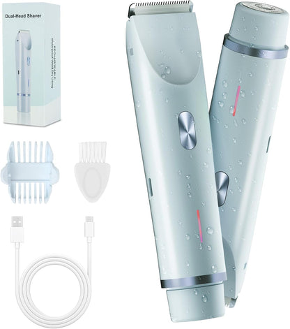 🔥Limited Time 49% Off🔥Bikini Trimmer for Women, Electric Shaver and Razor Rechargeable 2-in-1 Body and Facial Epilator