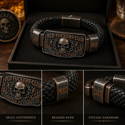 ☠️ Old Fuckers Club | Wild Freedom 2026 Limited Edition Skull Bracelet