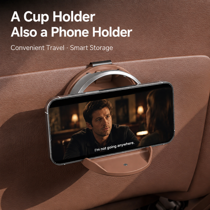 🚗Universal Foldable Car Cup Holder with Hook – Space-Saving Drink & Bottle Holder