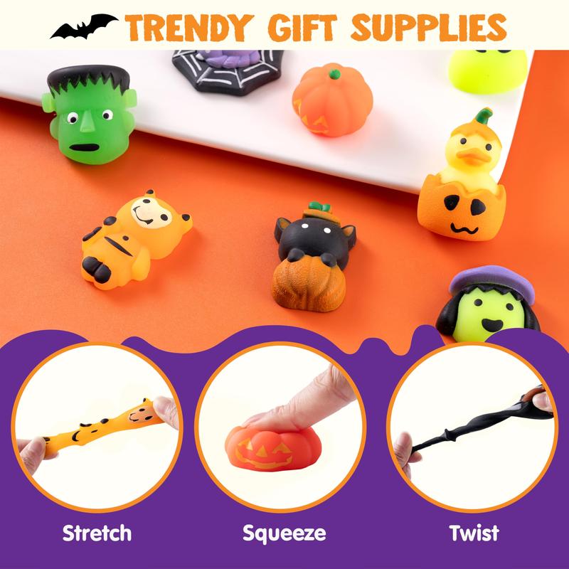 🎃 Halloween Squishy Fun Pack – Cute Mini Toys for Treat Bags & Parties 👻