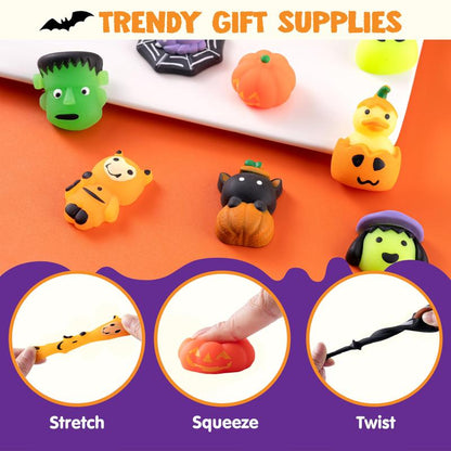 🎃 Halloween Squishy Fun Pack – Cute Mini Toys for Treat Bags & Parties 👻