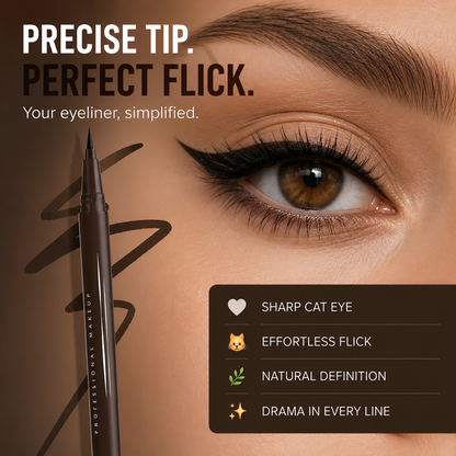 ✨ Winged Lift Liner – Creates sharp lifted wings for bigger-looking eyes 👁️ Long-lasting waterproof formula stays flawless all day.