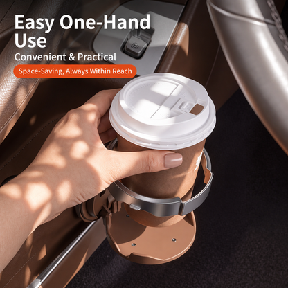 🚗Universal Foldable Car Cup Holder with Hook – Space-Saving Drink & Bottle Holder