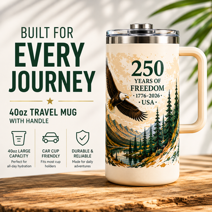 🦅🚘 Freedom Eagle 250 Travel Tumbler — Designed for America’s Busy Lifestyle