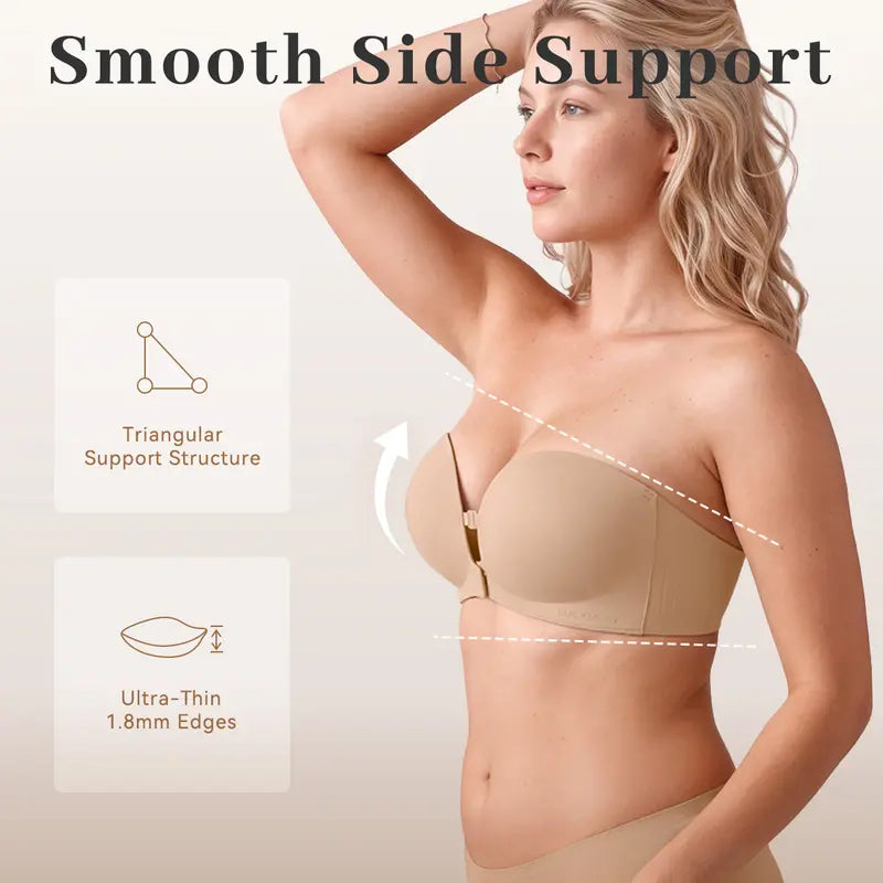 Womens Strapless Front Closure Bra