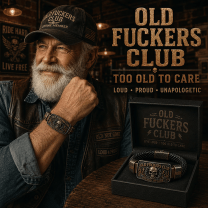 ☠️ Old Fuckers Club | Wild Freedom 2026 Limited Edition Skull Bracelet