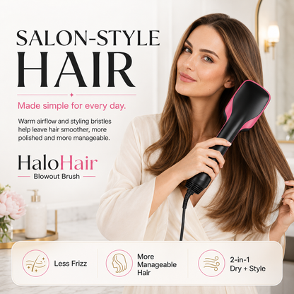 💕 HaloHair 2-in-1 Blowout & Styling Brush