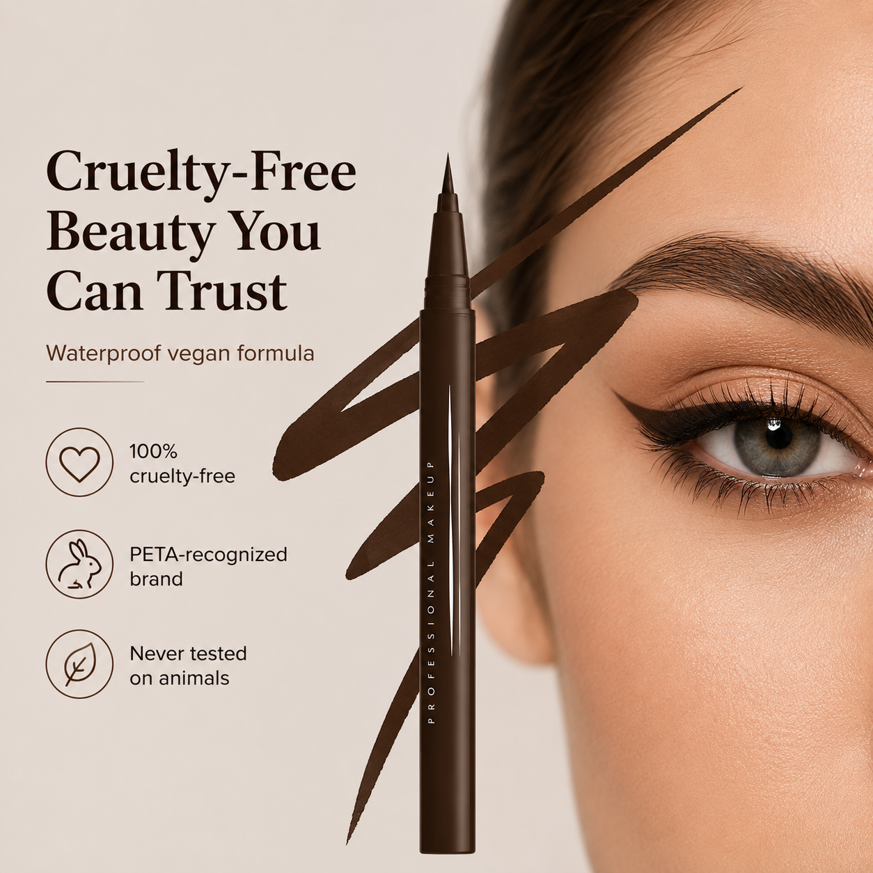 ✨ Winged Lift Liner – Creates sharp lifted wings for bigger-looking eyes 👁️ Long-lasting waterproof formula stays flawless all day.