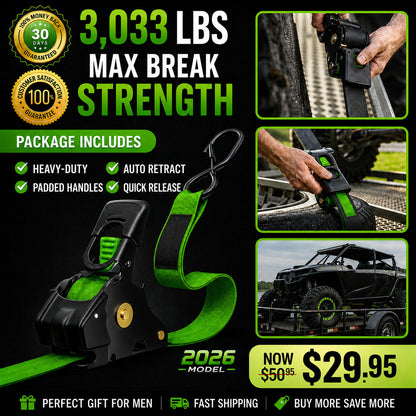 🔥 Selling Fast 50% OFF 🎁 Perfect Gift – Retractable Ratchet Strap (2026 Upgraded Edition)