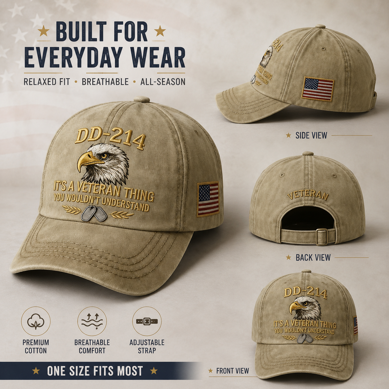 DD-214 Veteran Hat -It's a veteran thing - Embroidered Edition