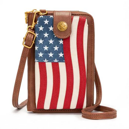 Vintage Star & Stripe Phone Purse | USA Flag Western Style Bag
