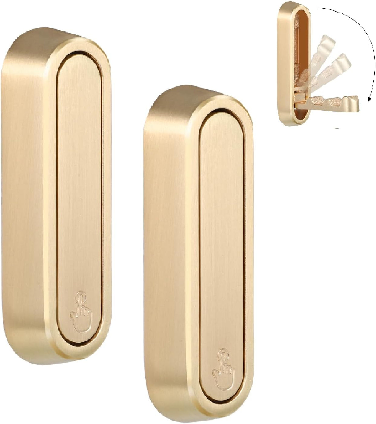 Dntorx Folding Wall Hooks 3-Pack – Heavy Duty Gold Hooks for Towels, Coats & Keys