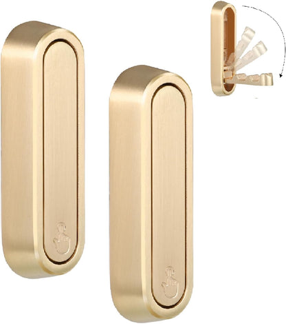 Dntorx Folding Wall Hooks 3-Pack – Heavy Duty Gold Hooks for Towels, Coats & Keys
