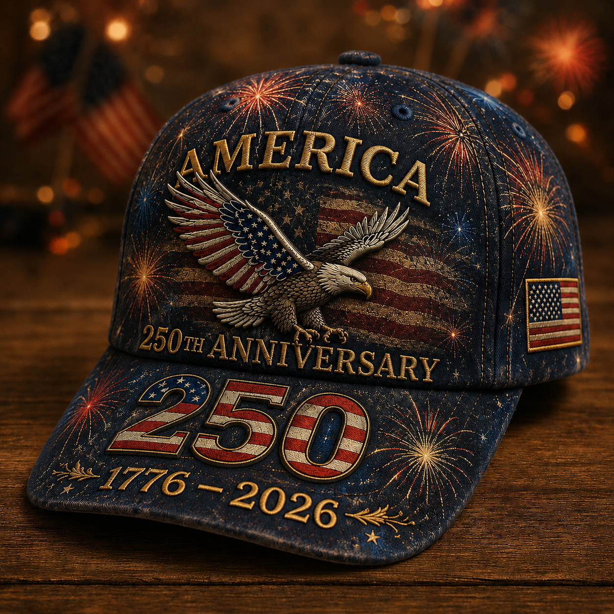 🇺🇸 America 250th Anniversary Eagle Embroidered Cap