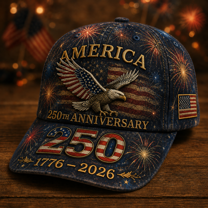 🇺🇸 America 250th Anniversary Eagle Embroidered Cap