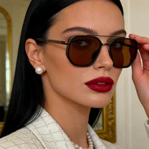🎁Promotion 50% OFF😎 Fashion Geometric Double-Beam Sunglasses