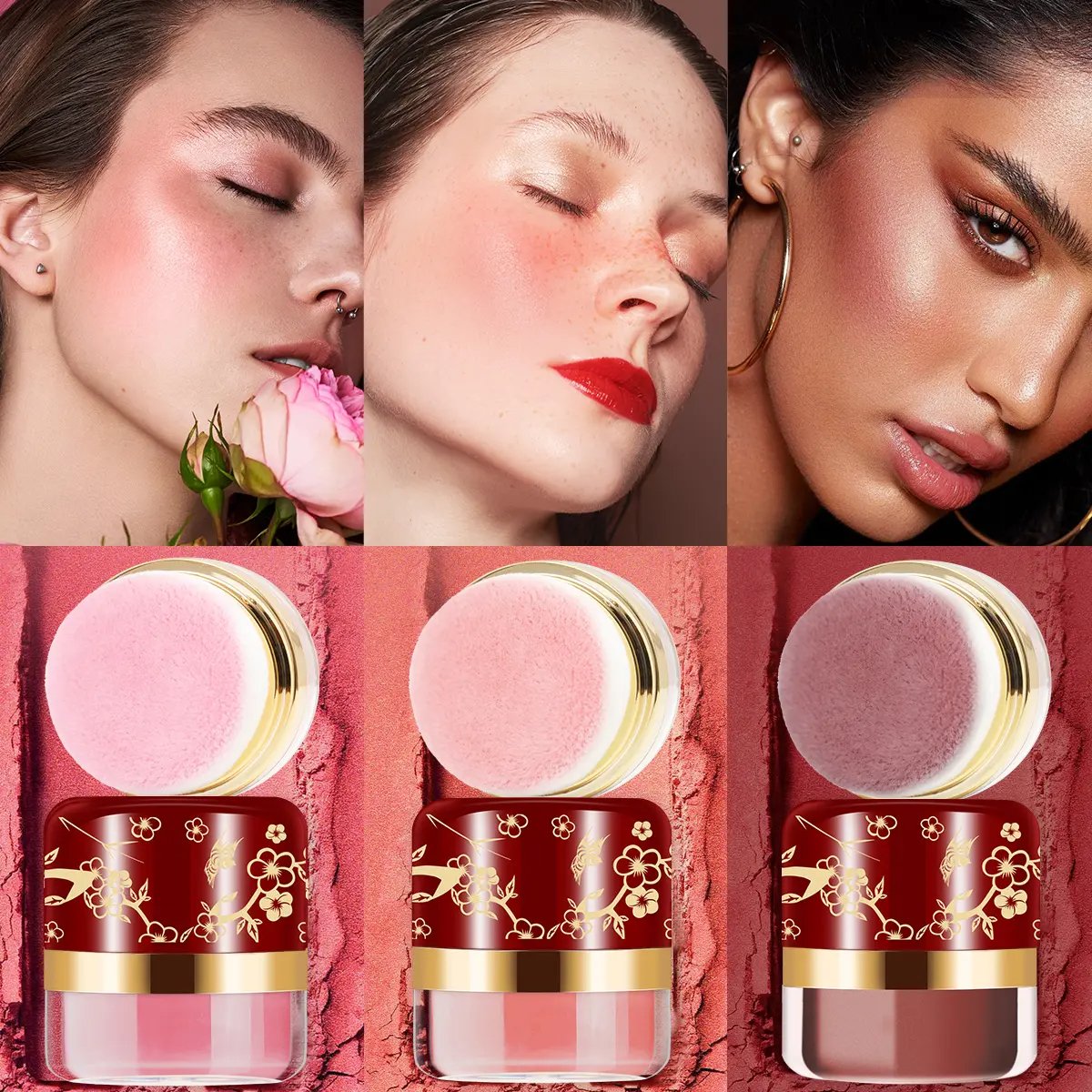 🌸Lazy Blush, Easy Quick Makeup, with Mini Mirror