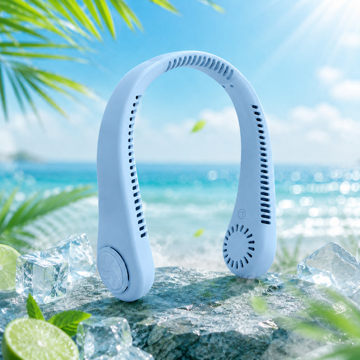 ⚡ FreshHalo Turbo Breeze Neck Fan|Instant cooling, hands-free life 🔋