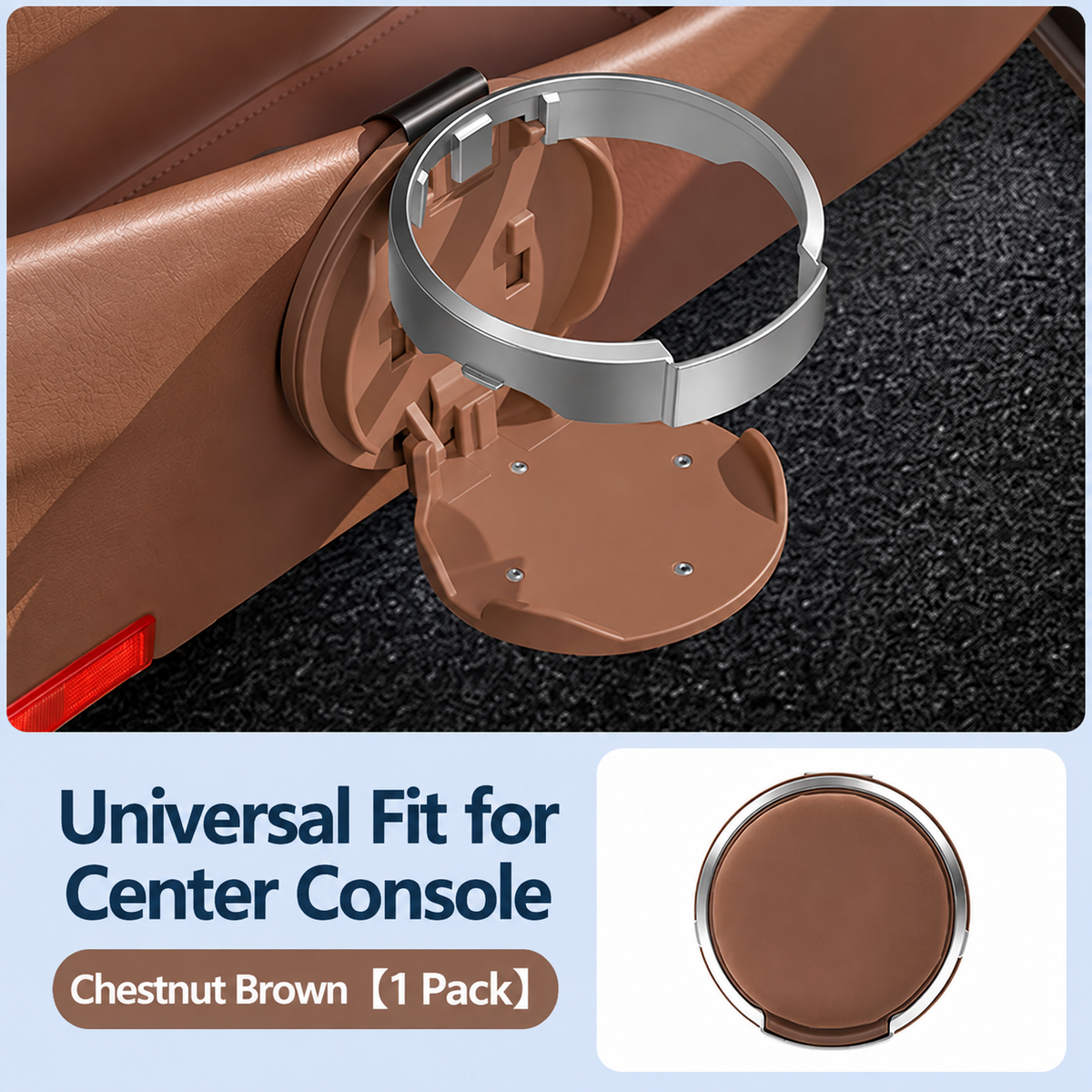 🚗Universal Foldable Car Cup Holder with Hook – Space-Saving Drink & Bottle Holder