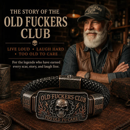 ☠️ Old Fuckers Club | Wild Freedom 2026 Limited Edition Skull Bracelet