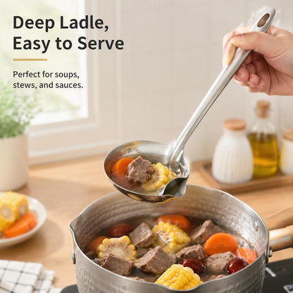 🍲 Stainless Steel Oil Separator Spoon – Scoop, Separate & Serve