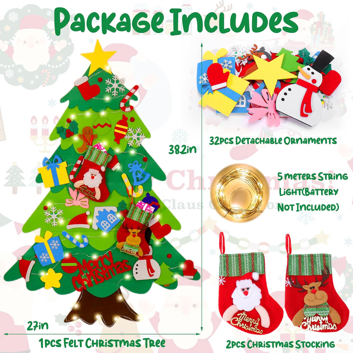 🎄Save 20% | 🎁 Christmas Special – Felt Christmas Tree for Kids