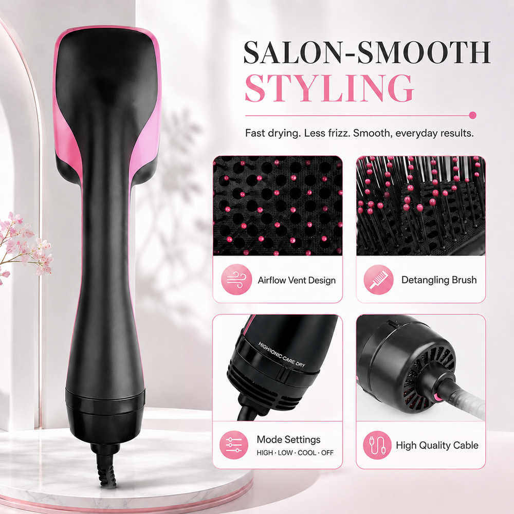 💕 HaloHair 2-in-1 Blowout & Styling Brush