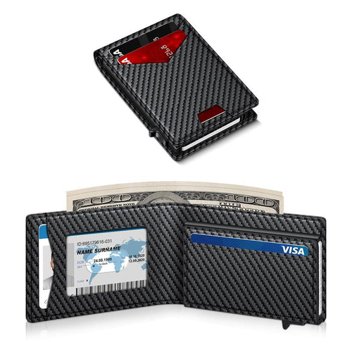 Men’s Minimalist Bifold Wallet – Slim Card & Cash Holder⚡